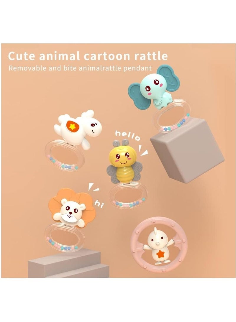 Baby Musical Crib Mobile With Night Lights And Rotation Rattles Comfort Toys For Newborn Infant Boys Girls Toddles (Red)