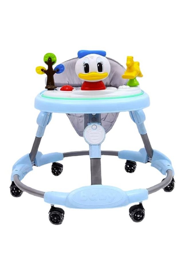 Baby Walker for Kids, Round Kids Walker with 3 Adjustable Height Walker for Baby with Baby Toys & Music