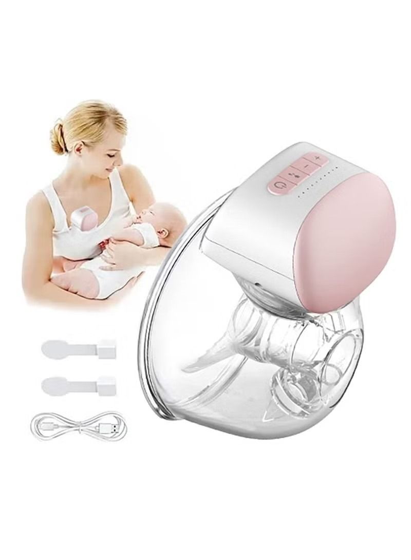 Wearable Breast Pump Hands Free, Pain Free Portable Electric Breastfeeding Pump with 3 Mode & 10 Levels, Rechargeable Milk Pump for Travel & Home