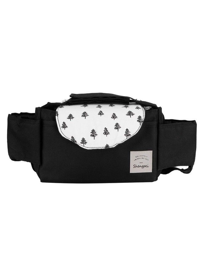 Baby Stroller Hanging Bag Organizer Universal Cup Holder Storage Bag Strollers Accessory With Movable Internal Partitionbaby Store Bottles Coffee Cups(Tree)