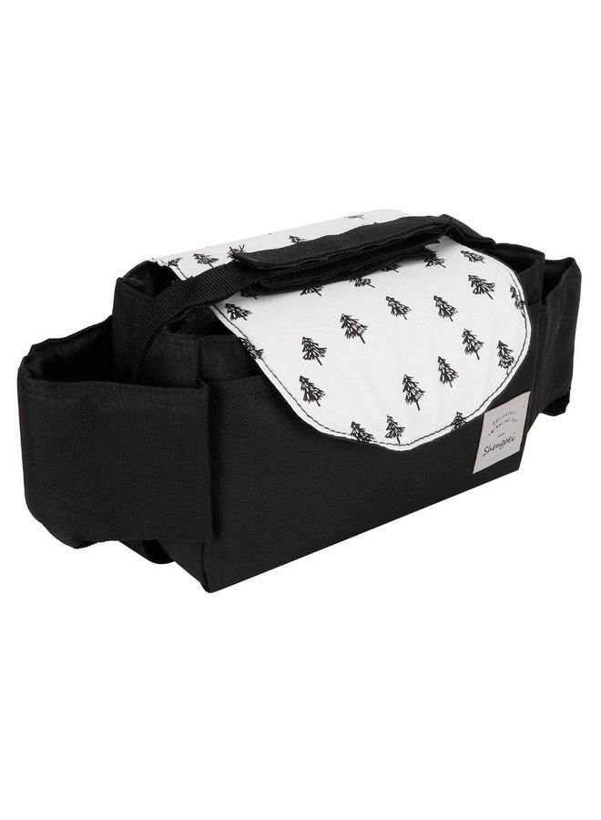 Baby Stroller Hanging Bag Organizer Universal Cup Holder Storage Bag Strollers Accessory With Movable Internal Partitionbaby Store Bottles Coffee Cups(Tree)