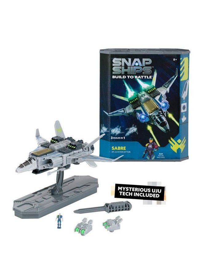 Snap Ships Sabre Xf23 Interceptor Construction Toy For Custom Building And Battle Play Ages 8+