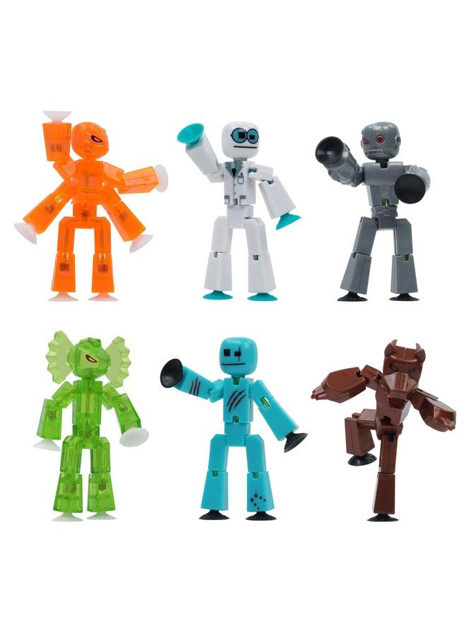 Stikbot Monster Werewolf & Cyborg Pack Set Of 6 Stikbot Collectable Monster Action Figures Stop Motion Animation Great For Kids Ages 4 And Up