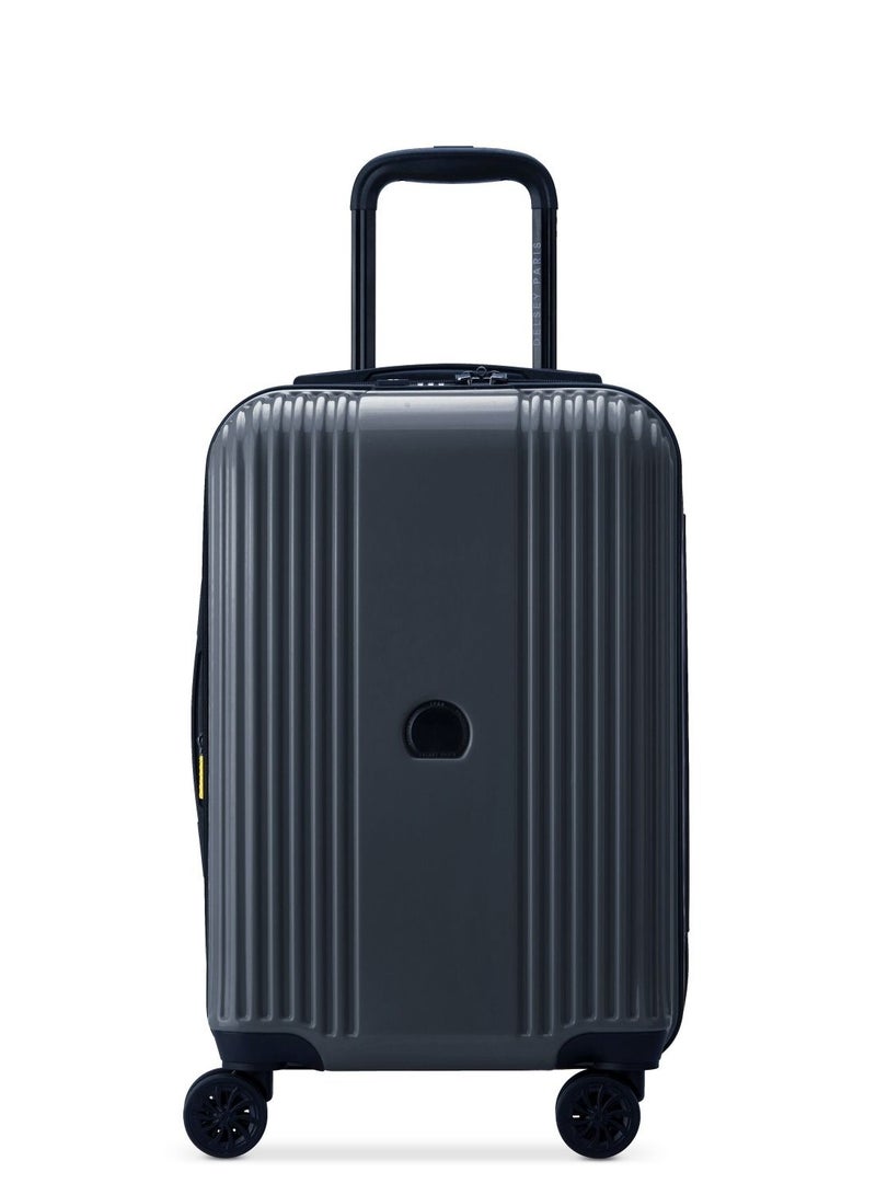 Delsey Ophelie 55cm Hardcase 4 Double Wheel Expandable Cabin Luggage Trolley Glossy Blue - 00389380162ME