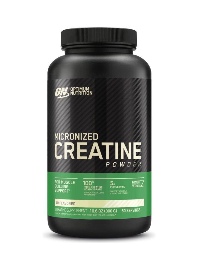 Micronized Creatine Monohydrate Powder - Unflavored 60 Servings 300 Gram