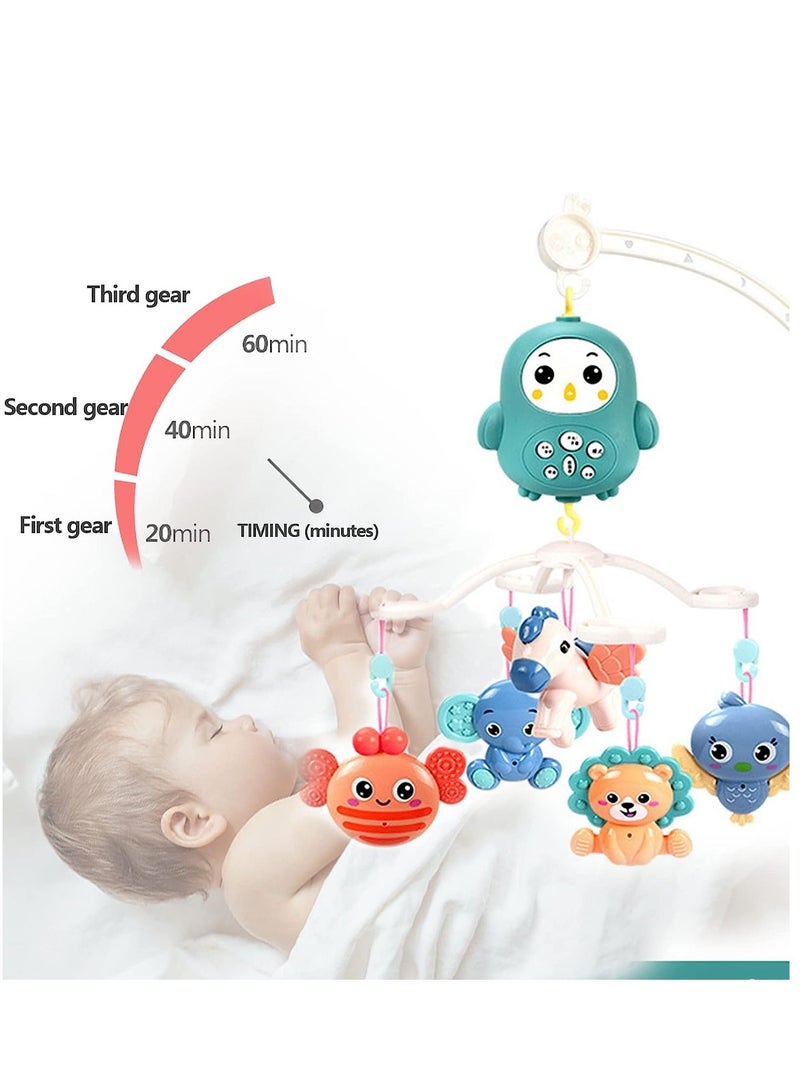 Baby Musical Crib Mobile Toy Baby Mobile for Crib Crib Mobile with Music Newborn Stroller Toys Hanging Baby Rattle Toys Sensory Toys Baby Bed Crib Travel Car Seat Toy Infant Toys