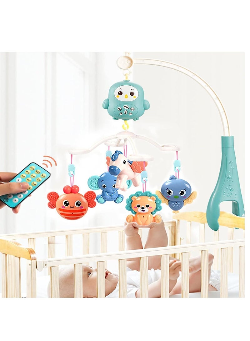 Baby Musical Crib Mobile Toy Baby Mobile for Crib Crib Mobile with Music Newborn Stroller Toys Hanging Baby Rattle Toys Sensory Toys Baby Bed Crib Travel Car Seat Toy Infant Toys