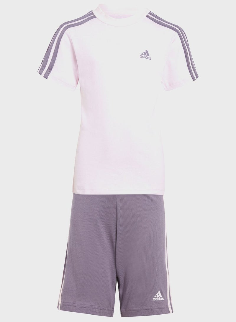 Essentials 3-Stripes Tee And Shorts Set