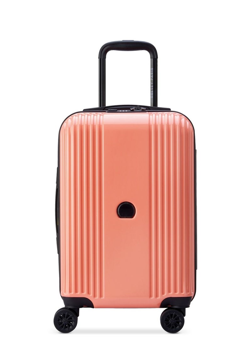 Delsey Ophelie 55cm Hardcase 4 Double Wheel Expandable Cabin Luggage Trolley Glossy Pink - 00389380119ME