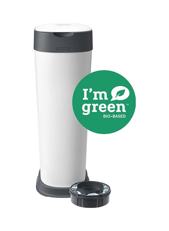 Twist & Click Sangenic XL Nappy Bin, Holds up to 60 Nappies, Eco-Friendlier System, 76cm Tall, Includes 1x Refill Cassette with Sustainably Sourced Antibacterial GREENFILM