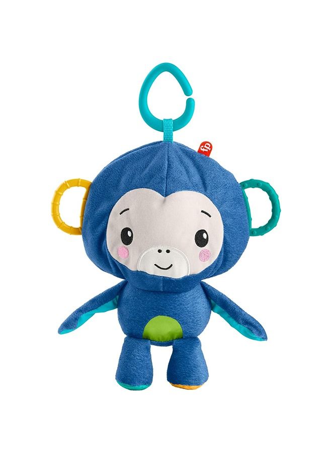 Activity Monkey & Ball 2 In 1 Plush Take-along Baby Toy With Teether Accents