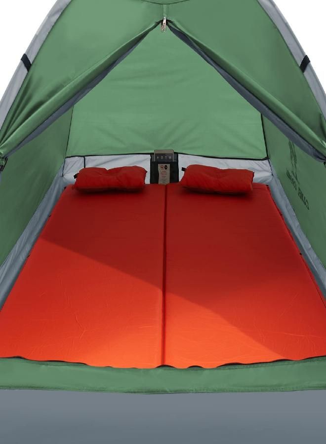 Crown 2 Person Camping Tent With Removable Rain Fly, Easy Setup Outdoor Tents Water Resistant Lightweight Portable For Family Backpacking Camping Hiking Traveling (Army Green-2Person)