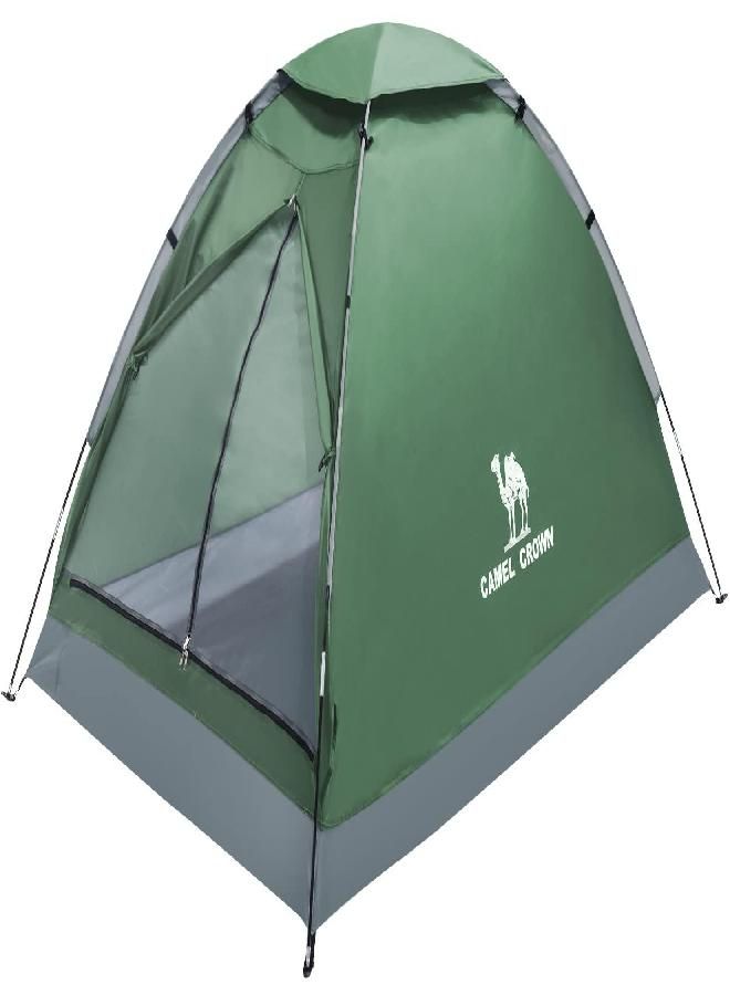 Crown 2 Person Camping Tent With Removable Rain Fly, Easy Setup Outdoor Tents Water Resistant Lightweight Portable For Family Backpacking Camping Hiking Traveling (Army Green-2Person)
