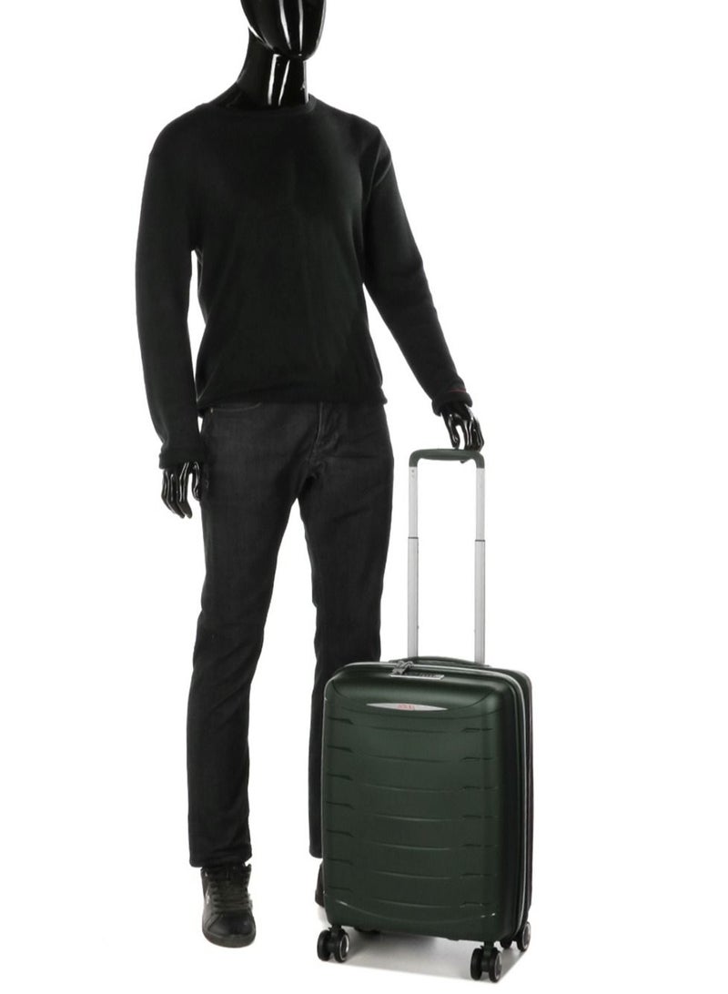 Furano 2 PP Hard Expandable Suitcase Luggage Trolley 55 cm Cabin Khaki