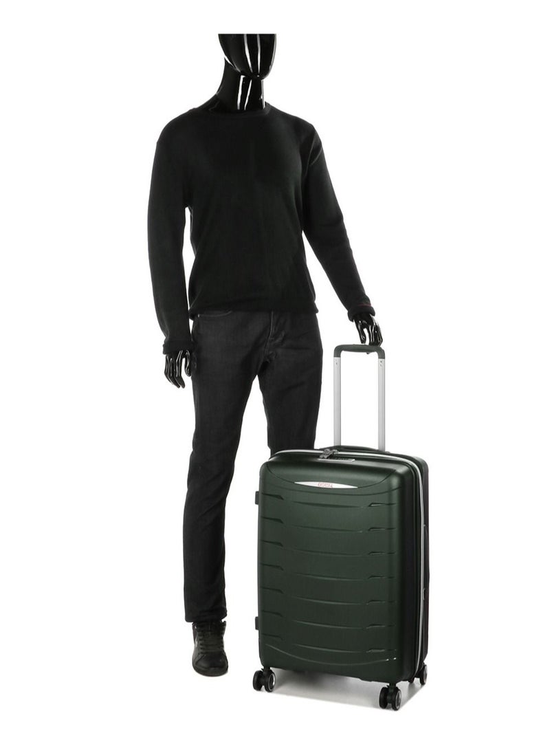 Furano 2 PP Hard Expandable Suitcase Luggage Trolley 66 cm Medium Khaki