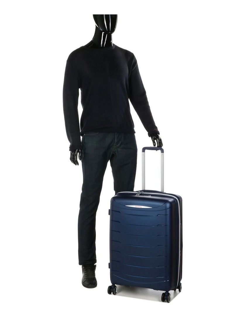 Furano 2 PP Hard Expandable Suitcase Luggage Trolley 66 cm Medium Navy Blue