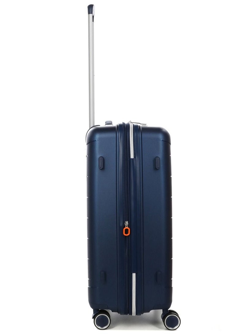 Furano 2 PP Hard Expandable Suitcase Luggage Trolley 66 cm Medium Navy Blue