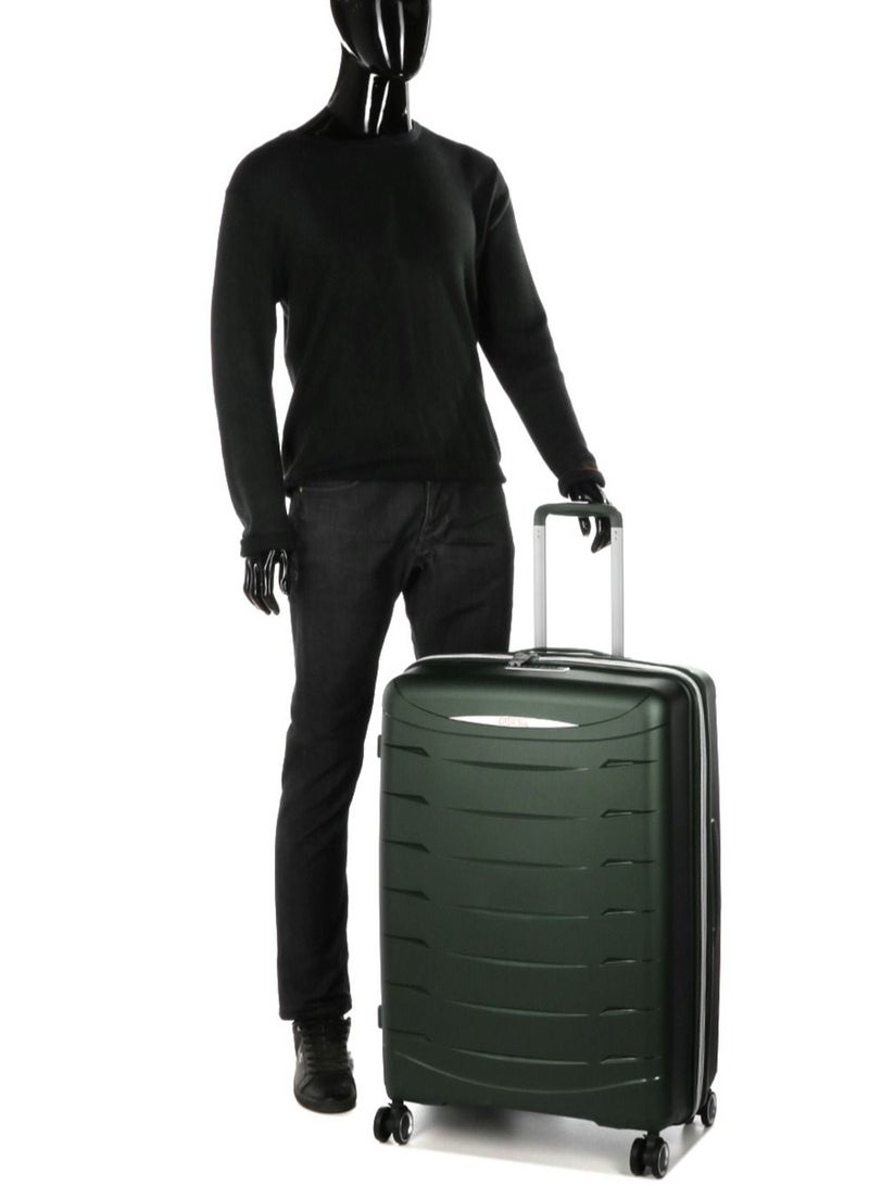 Furano 2 PP Hard Expandable Suitcase Luggage Trolley 76 cm Large Khaki