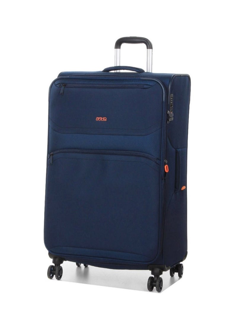 Moorea 2 Soft Expandable Suitcase Luggage Trolley 76 cm Large Navy Blue