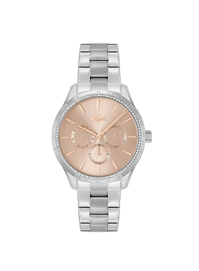 Women's Analog Round Shape Stainless Steel Wrist Watch 2001293 - 38 Mm