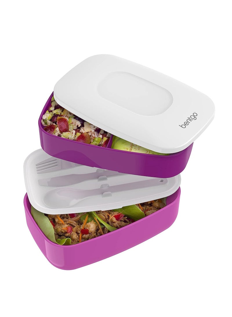 Bentgo All-in-One Stackable Lunch Box, Purple