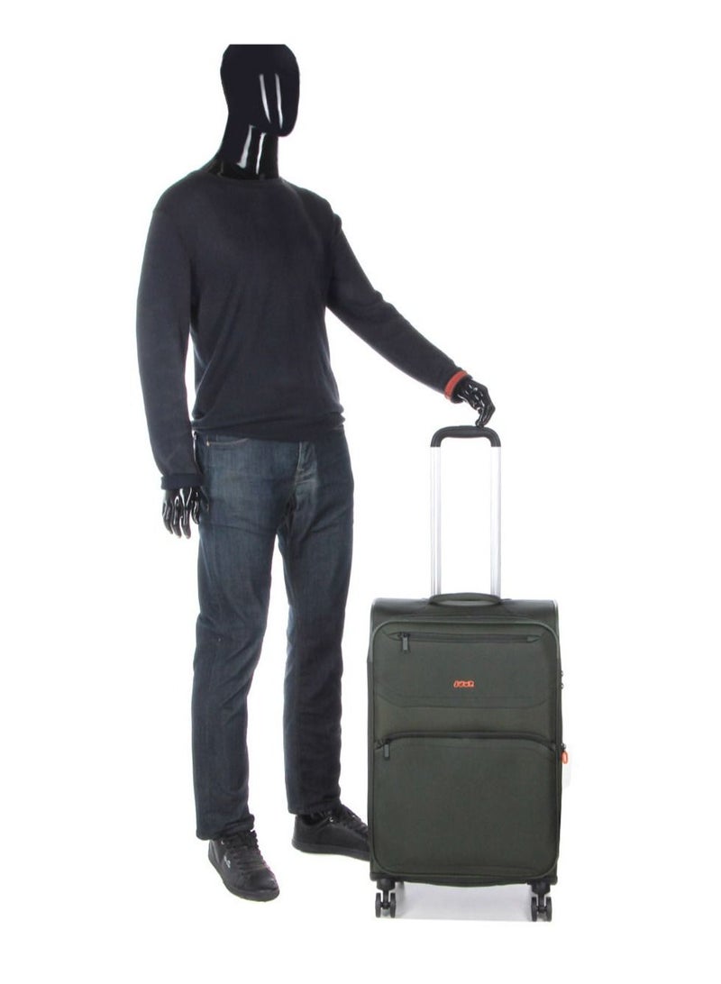 Moorea 2 Soft Expandable Suitcase Luggage Trolley 66 cm Medium Khaki