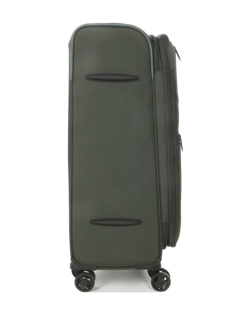 Moorea 2 Soft Expandable Suitcase Luggage Trolley 66 cm Medium Khaki