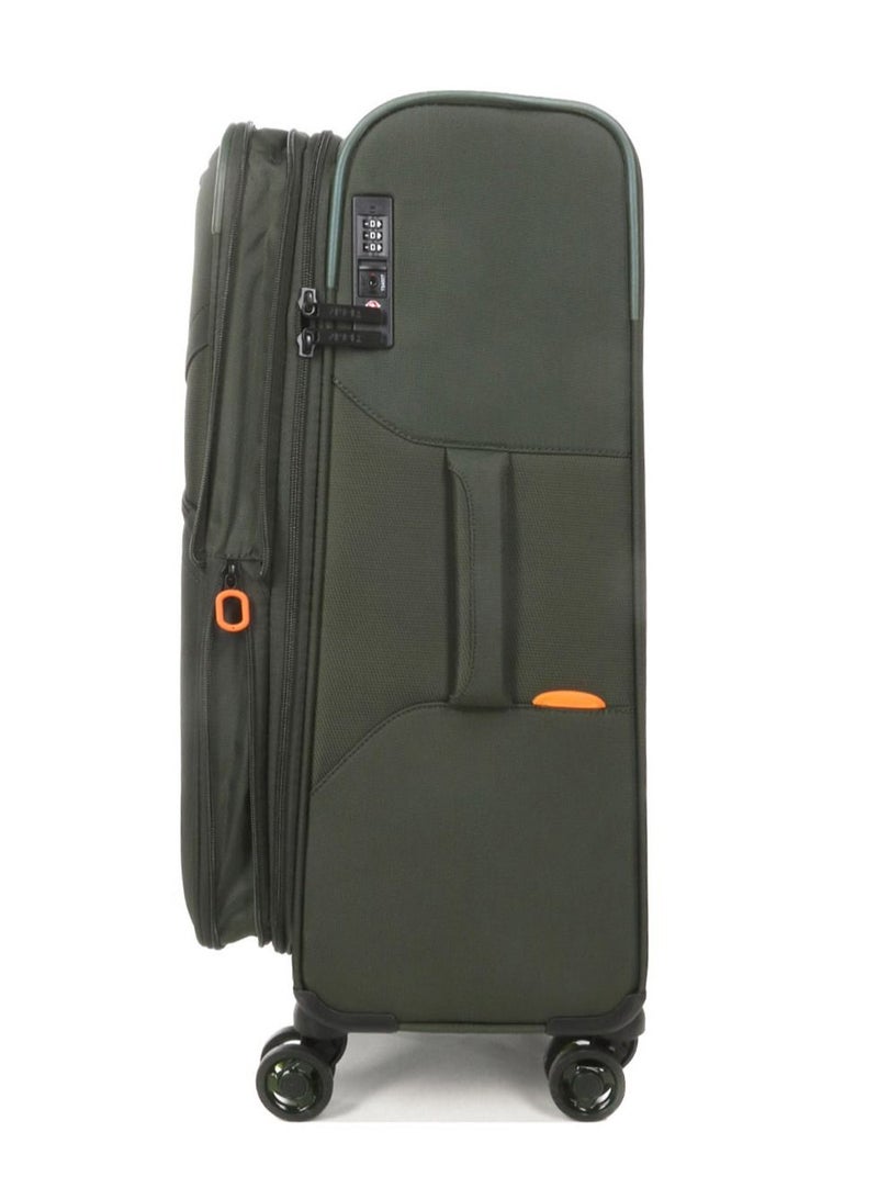 Moorea 2 Soft Expandable Suitcase Luggage Trolley 66 cm Medium Khaki