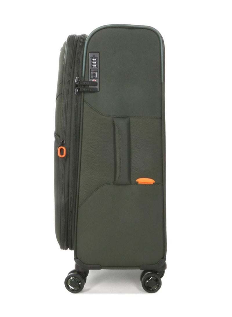 Moorea 2 Soft Expandable Suitcase Luggage Trolley 66 cm Medium Khaki