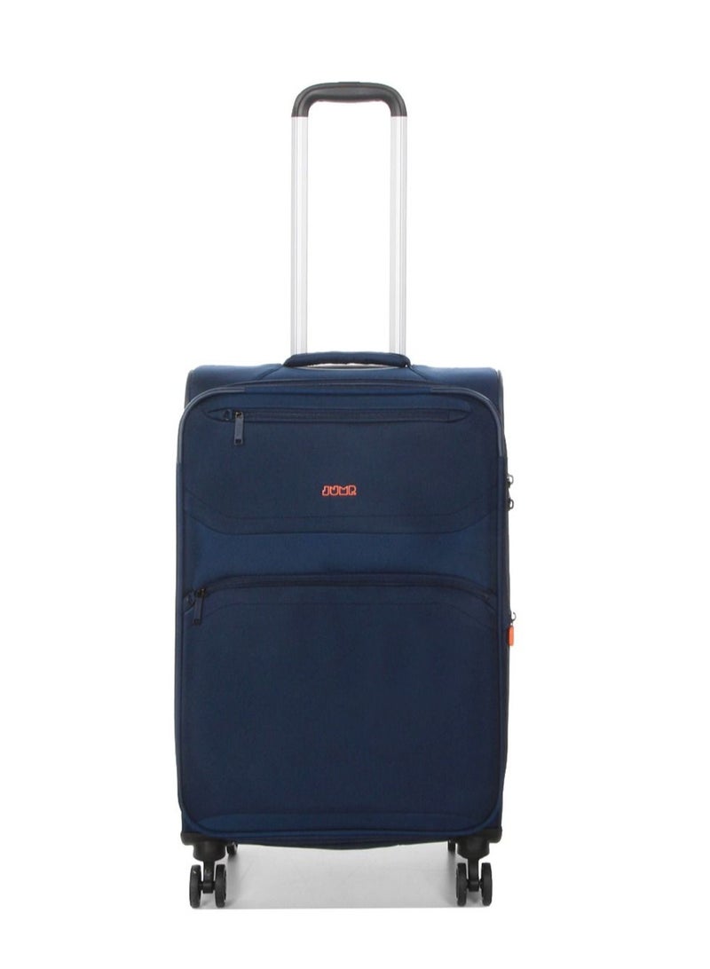 Moorea 2 Soft Expandable Suitcase Luggage Trolley 66 cm Medium Navy Blue