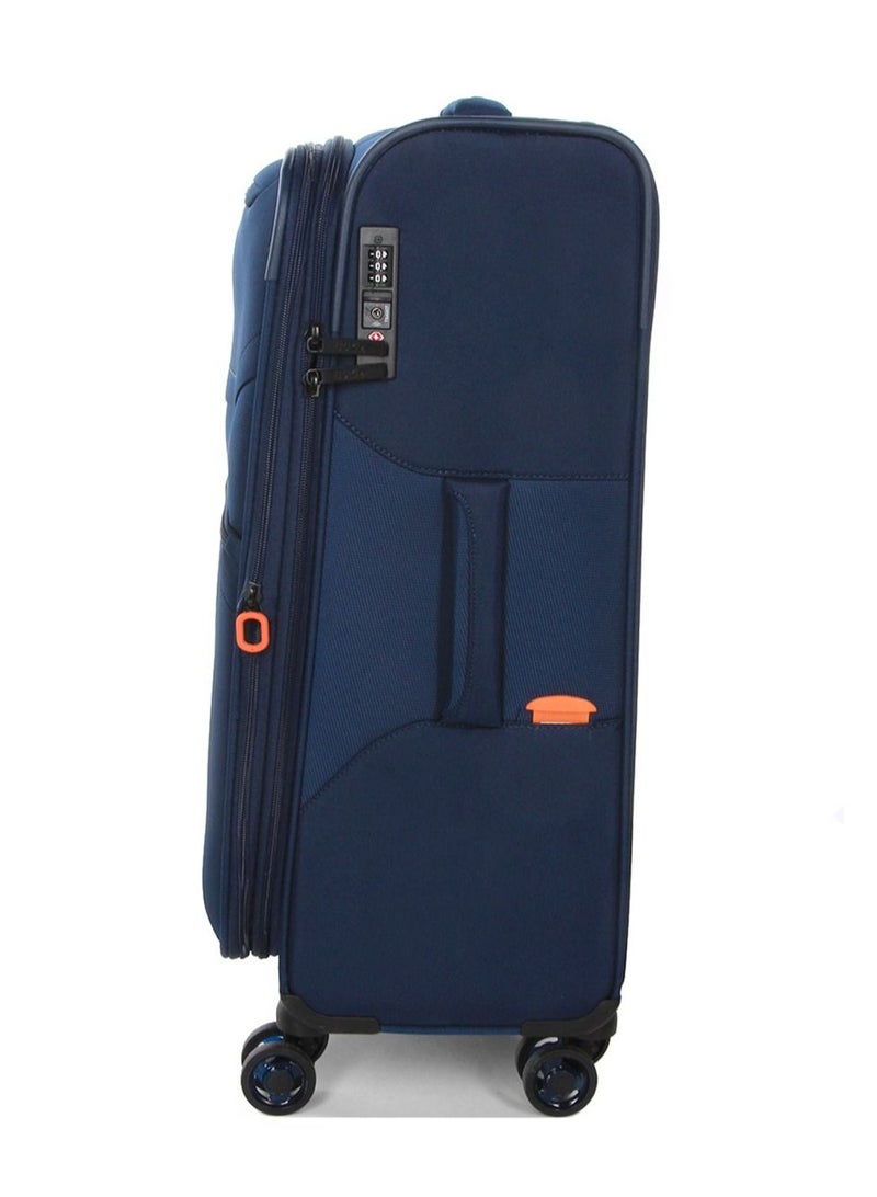 Moorea 2 Soft Expandable Suitcase Luggage Trolley 66 cm Medium Navy Blue