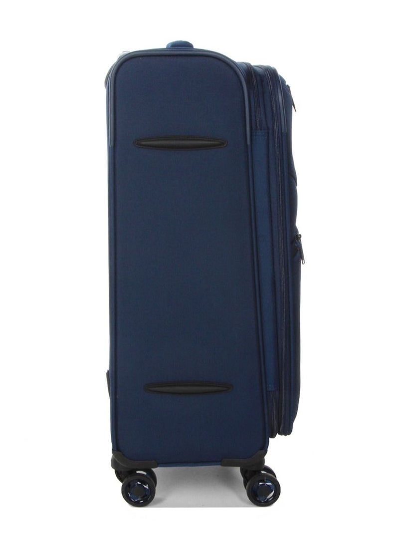 Moorea 2 Soft Expandable Suitcase Luggage Trolley 66 cm Medium Navy Blue