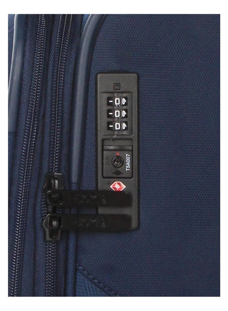 Moorea 2 Soft Expandable Suitcase Luggage Trolley 66 cm Medium Navy Blue