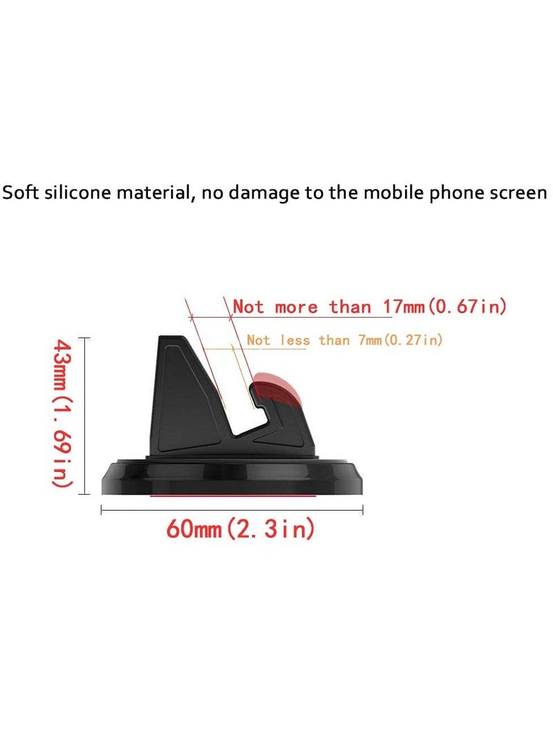 2PCS Dashboard Phone Holder for Car-Vertical Horizontal 360°Rotate, Car Phone Mount, Office and Home Phone Holder, Compatible with 3.5-7 inch Smartphones, Such as iPhone 12 11 XS 8 7 Pro Max Samsung