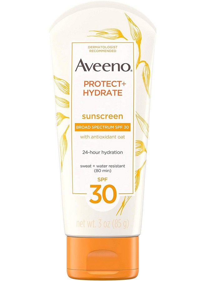 Protect + Hydrate Facemoisturizing Sunscreen Lotion With Broad Spectrum Spf 30 & Antioxidant Oat Oilfree Lightweight Sweat & Waterresistant Sun Protection Travelsize 3 Oz