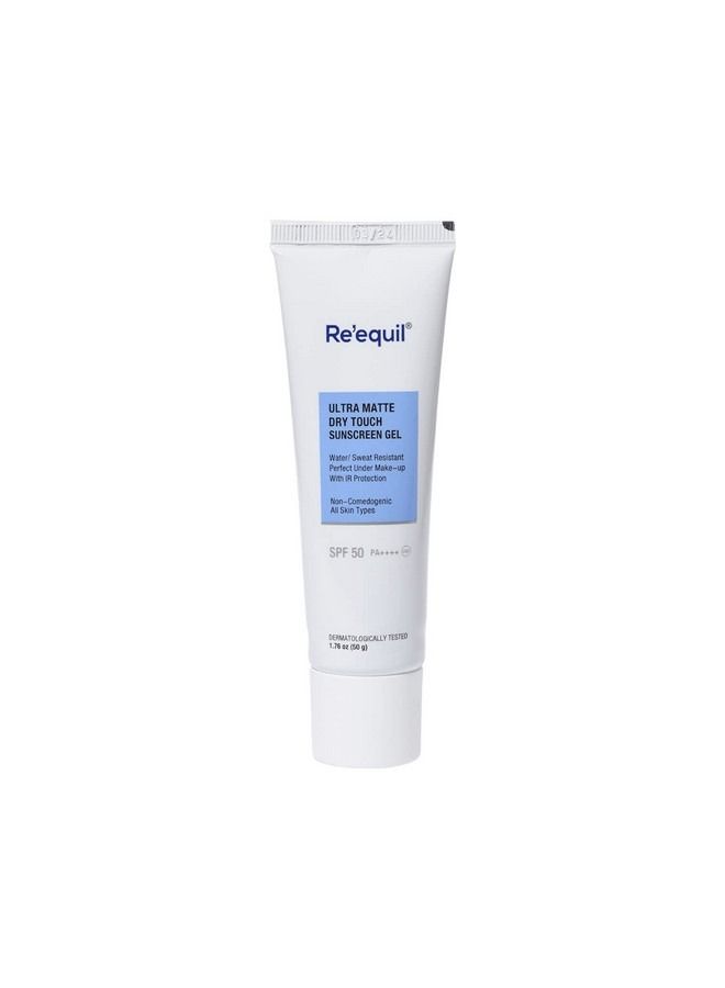 Ultra Matte Dry Touch Sunscreen Gel SPF 50 Pa++++ Water Resistant With Zinc Oxide And Titanium Dioxide 50G