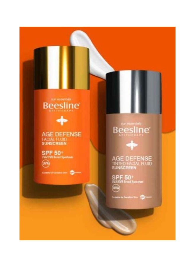 Age Defense Tinted Facial Fluid Sunscreen Light SPF50+ 40ml
