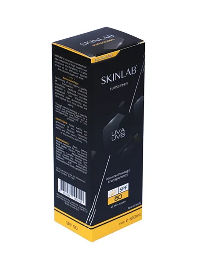 SPF 50 Sunscreen UVA UVB Max Protection Moisturizer 100ml