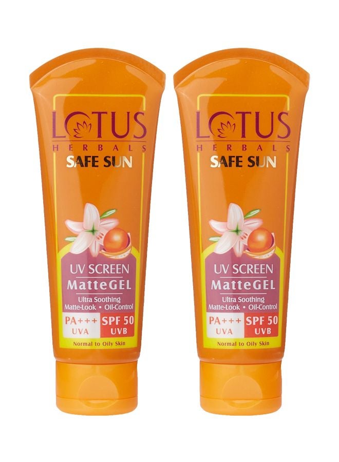 Pack Of 2 Safe Sun UV Screen Matte Gel SPF 50 PA+++ 100grams