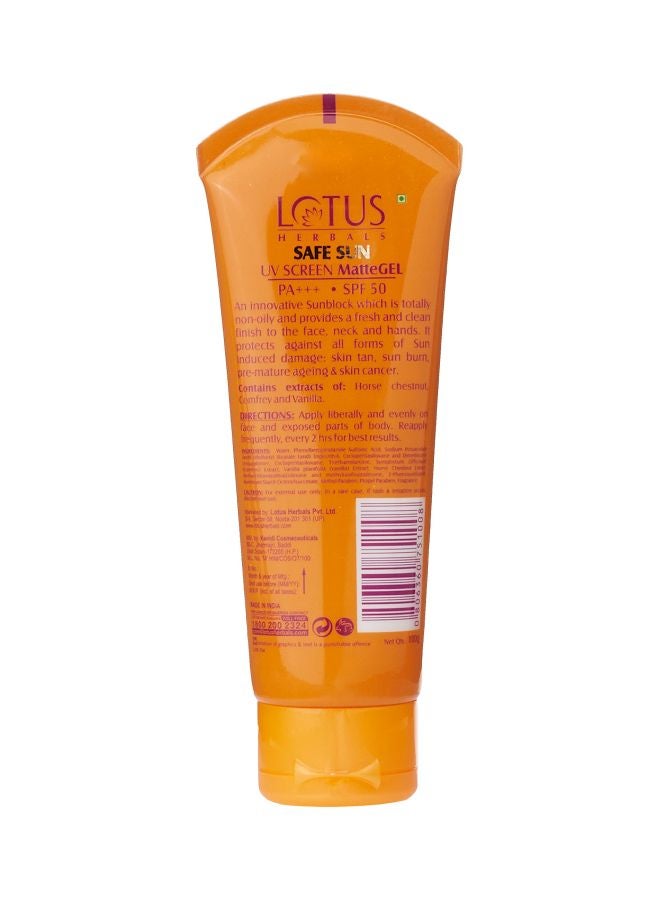 Pack Of 2 Safe Sun UV Screen Matte Gel SPF 50 PA+++ 100grams