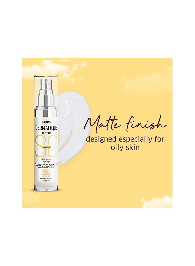 Dermafique Soleil All Matte Sunscreen Cream with SPF 50, 30g