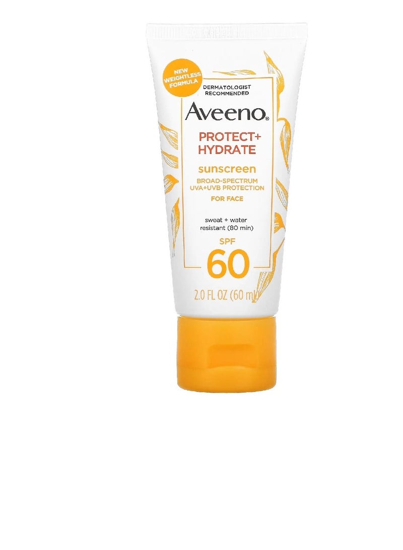 Aveeno Protect Hydrate Sunscreen For Face SPF 60 2 Fl Oz