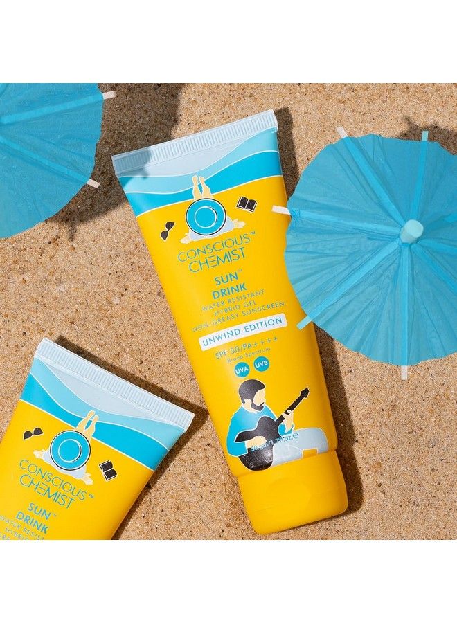 ® Sun Drink Hybrid Spf 50 Pa++++ Sunscreen Unwind Edition ; Water Resistant Ceramides & Milk Thistle Extract ; Uva/Uvb Protection ; All Skin Type ; No White Cast ; Cruelty Free ; 50G