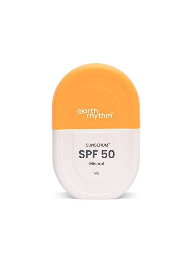 Mineral Sunscreen Serum Spf 50 With Zinc Oxide & Vitamin E; Light And Nongreasy Texture; Face Serum With Spf 50 Sunserum| All Skin Types; Unisex 50 Grams