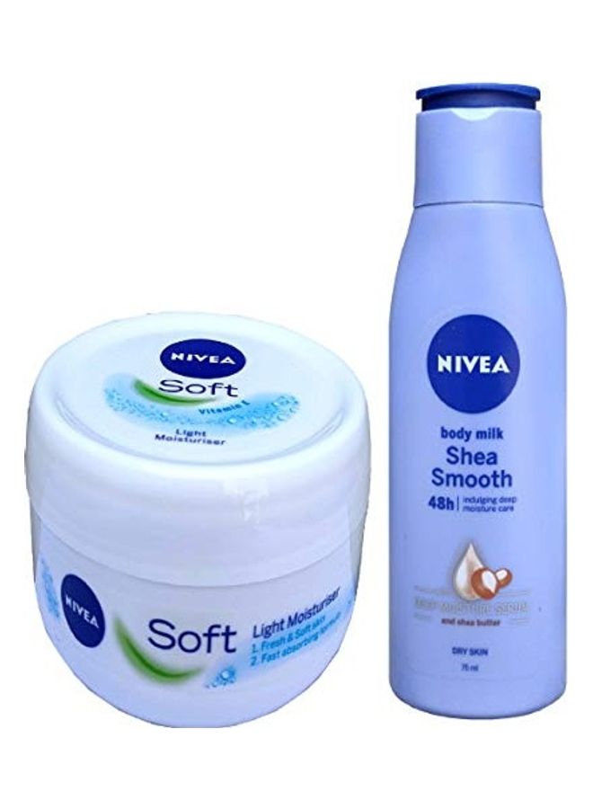 Set Of 2 Nivea Soft Cream With Shea Smooth