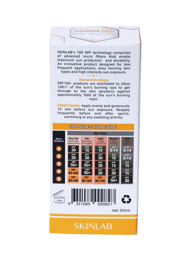 SPF 100 Sunscreen UVA UVB Max Protection 50ml