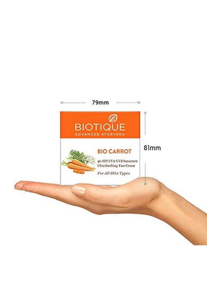 Sun Shield Carrot 40+ Spf Uvb Sunscreen Ultra Protective Face Cream 50G (Pack Of 2)