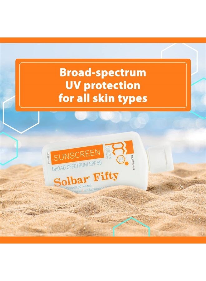 Person & Covey SPF 50 Sunscreen Face & Body Sun Cream - Solbar Fifty Body & Face Sunscreen SPF 50 Broad Spectrum Sunscreen - Water-Resistant Sun Cream, Sun Screen Protector for Face & Body - 4 Fl. Oz.