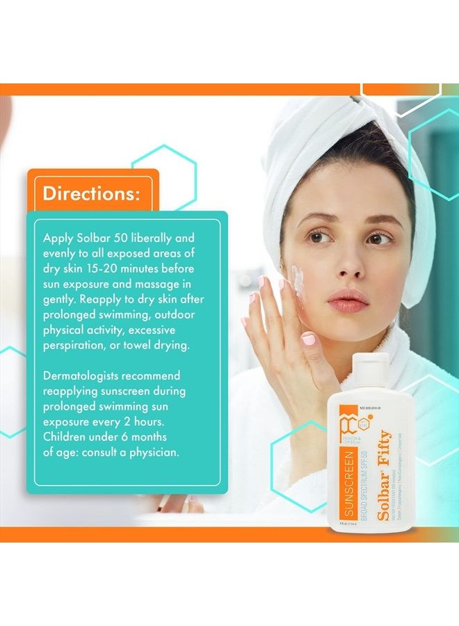 Person & Covey SPF 50 Sunscreen Face & Body Sun Cream - Solbar Fifty Body & Face Sunscreen SPF 50 Broad Spectrum Sunscreen - Water-Resistant Sun Cream, Sun Screen Protector for Face & Body - 4 Fl. Oz.
