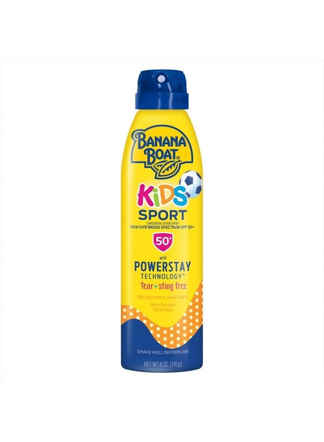 Kids Sport Sting-Free, Tear-Free, Reef Friendly, Broad Spectrum Sunscreen Spray, SPF 50, 6oz.